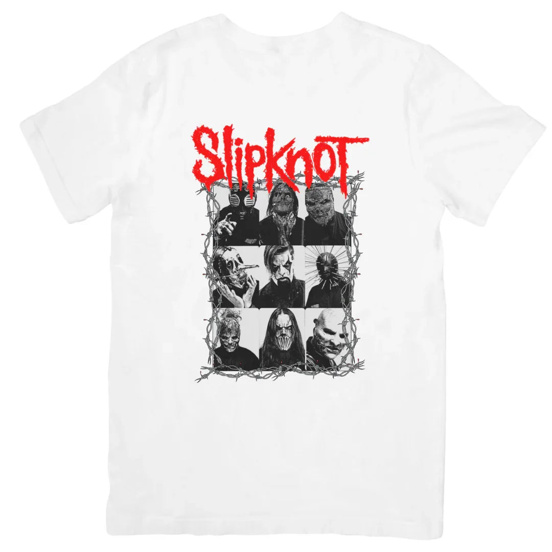 Camiseta Básica Slipknot 90's - branco