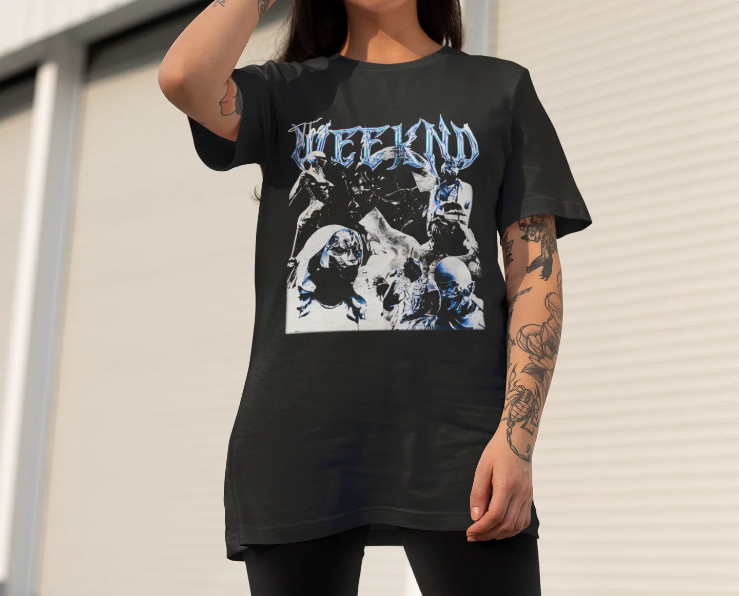 Camiseta Básica The Weeeknd Graphic Futurist - preto