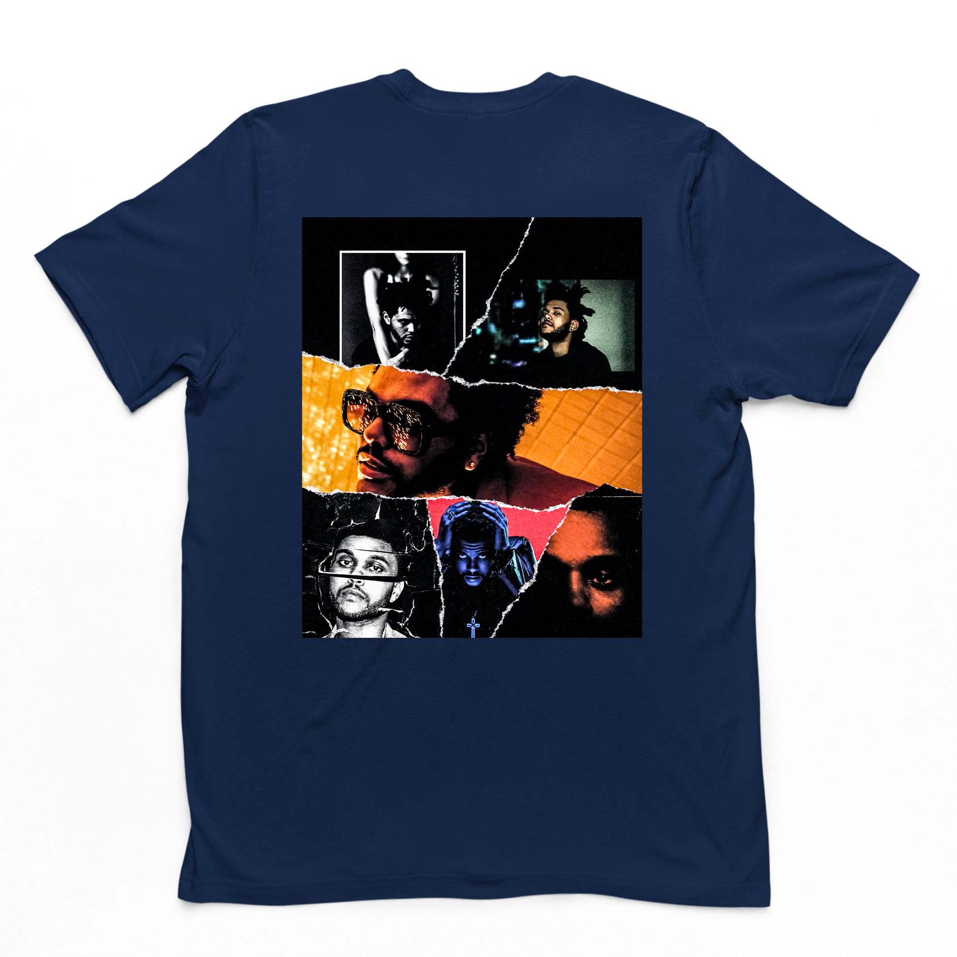Camiseta Básica The Weeknd Vintage Graphics azul-marinho