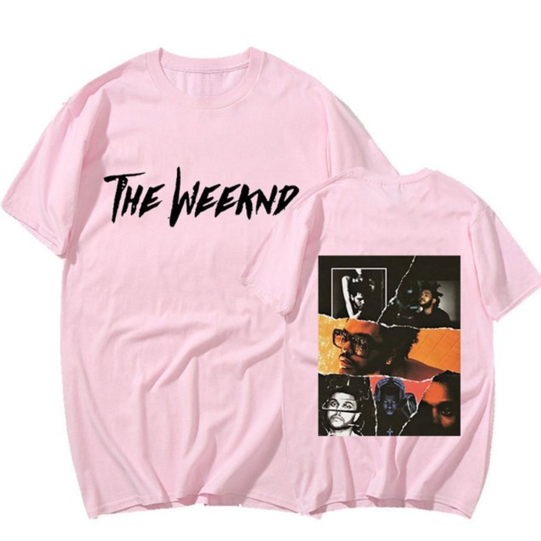 Camiseta Básica The Weeknd Vintage Graphics - rosa bebê