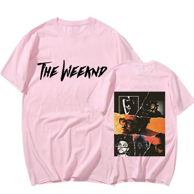Camiseta Básica The Weeknd Vintage Graphics - rosa bebê