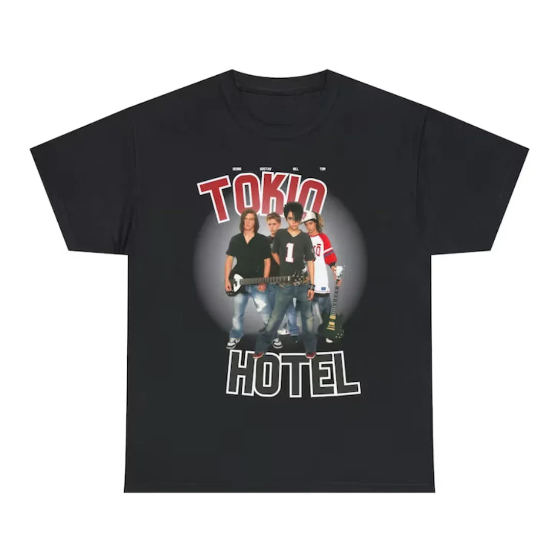 Camiseta Básica Tokio Hotel Aesthetic - preto