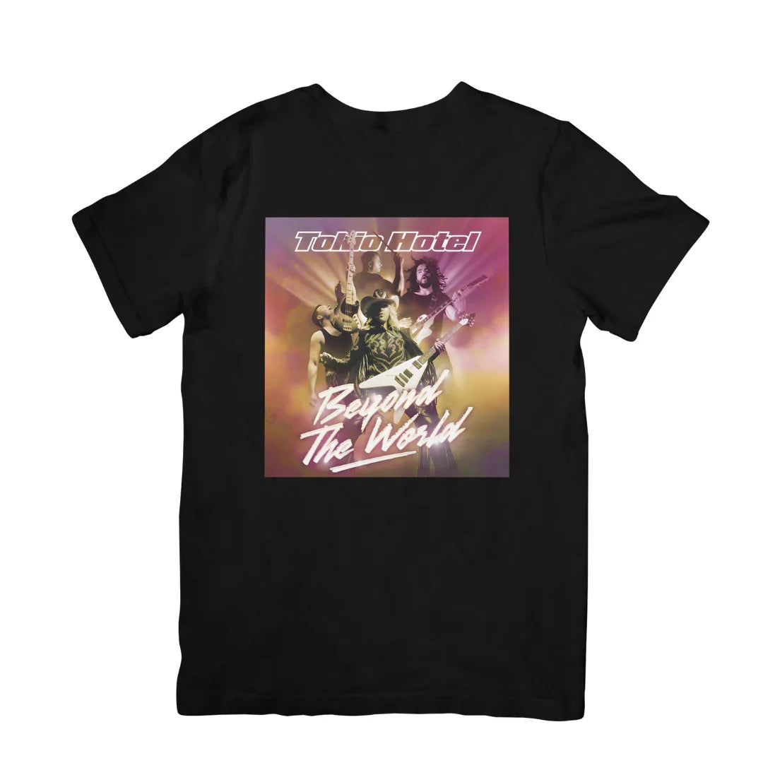 Camiseta Básica Tokio Hotel Beyond The World 2024 - preto