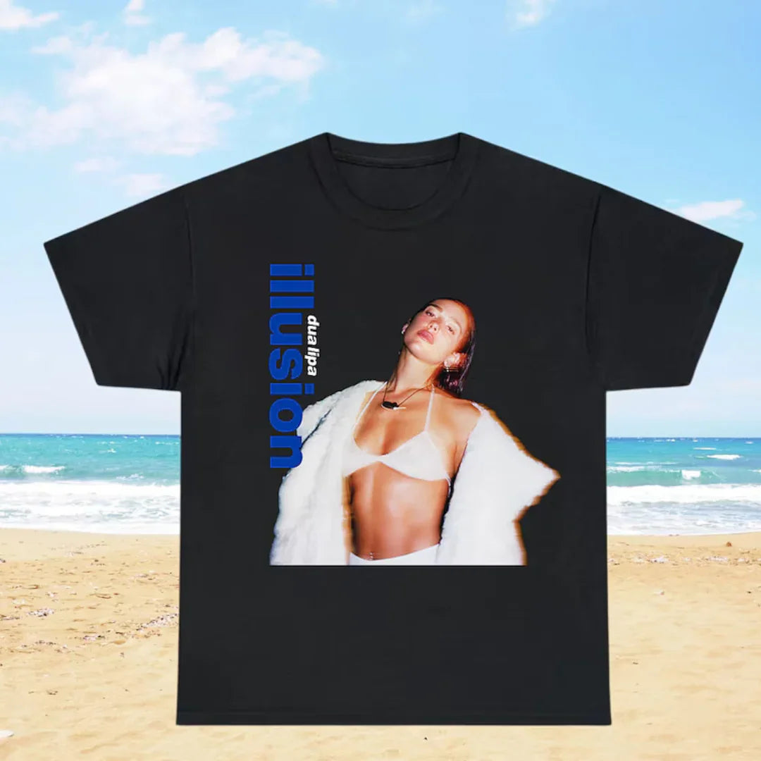 Camiseta Básica Dua Lipa Ilusion Preto