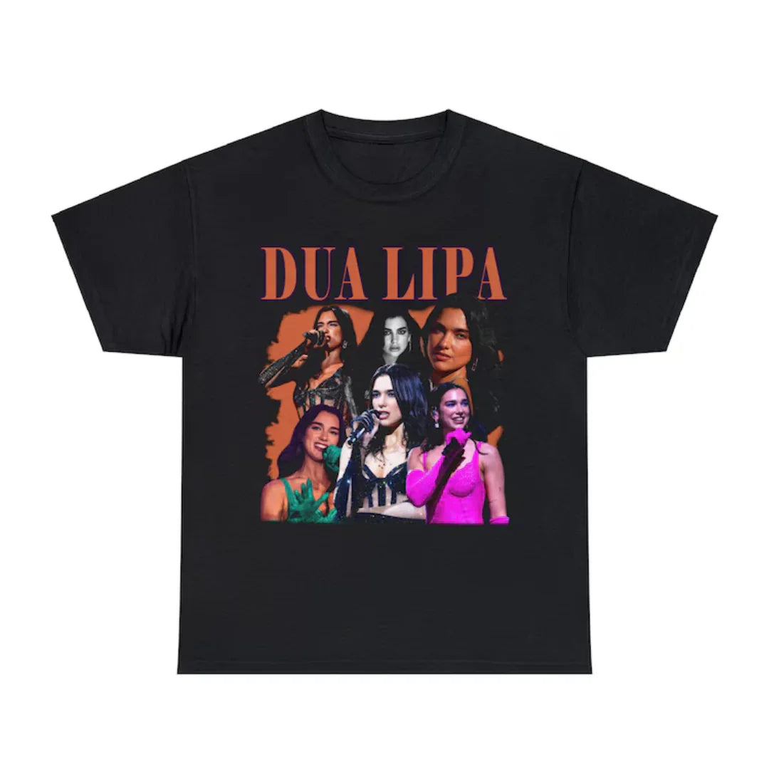 Camiseta Básica Dua Lipa Collab Aesthetic Preto