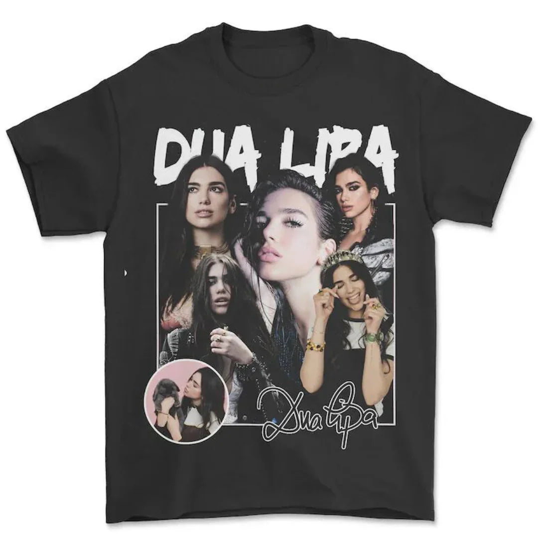Camiseta Básica Dua Lipa Collab Preto