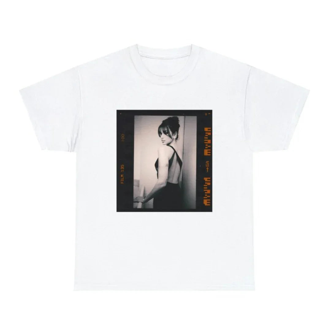 Camiseta Básica Dua Lipa Photo Branco