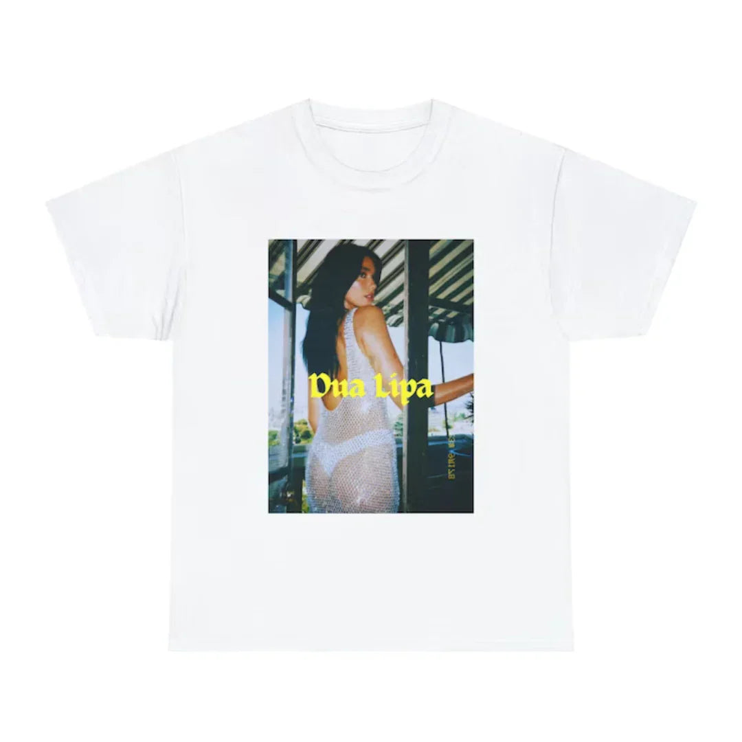 Camiseta Básica Dua Lipa S&xy Branco