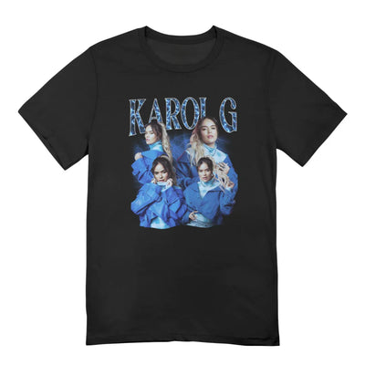 Camiseta Básica Karol G Retro Graphic Vintage Preto