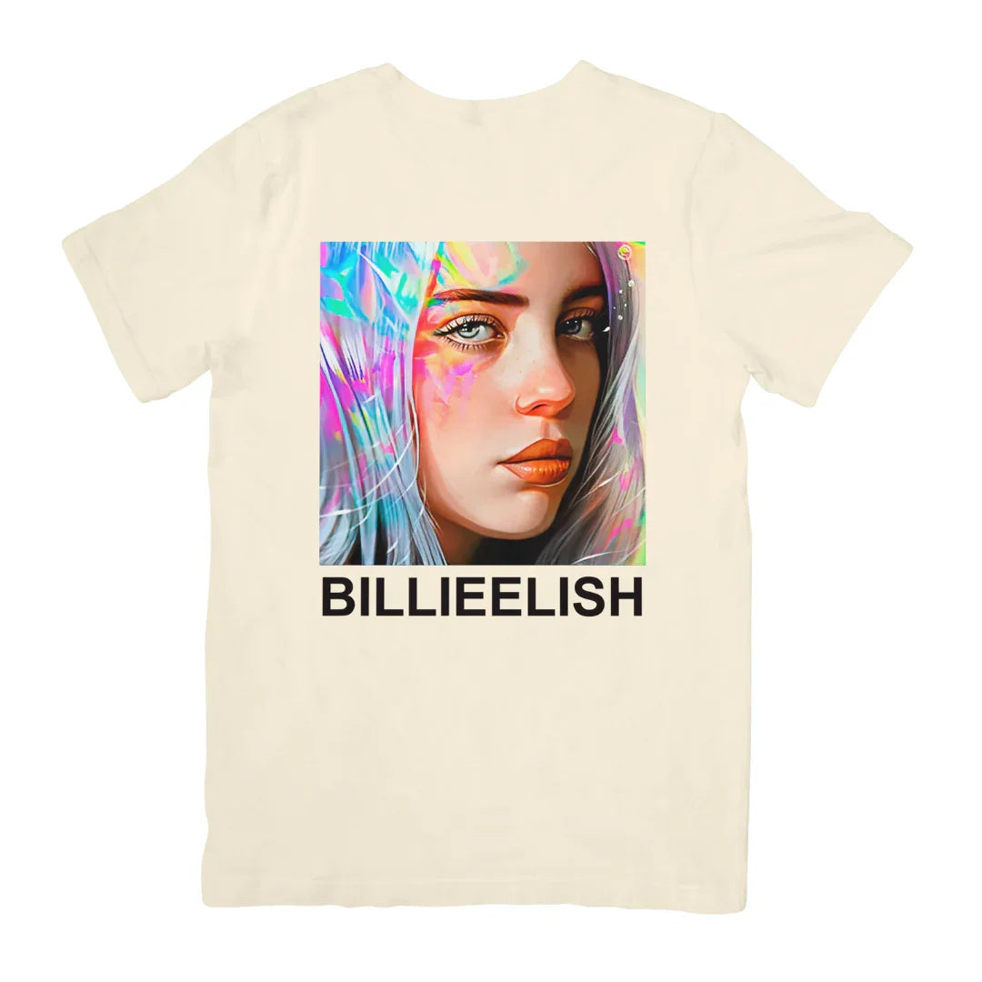 Camiseta Básica Billie Eilish Cantora - Pérola