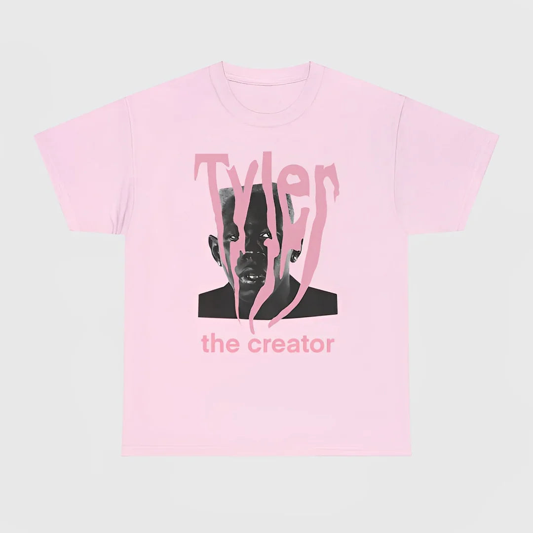 Camiseta Básica Tyler The Creator Graphic Printed-ROSA BEBE