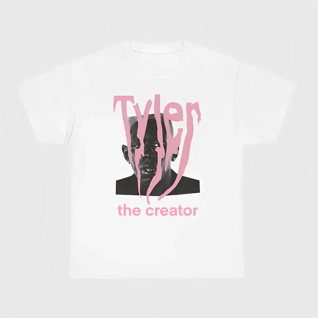 Camiseta Básica Tyler The Creator Graphic Printed-BRANCO