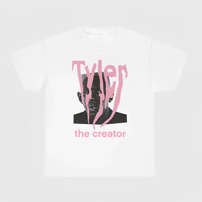 Camiseta Básica Tyler The Creator Graphic Printed-BRANCO