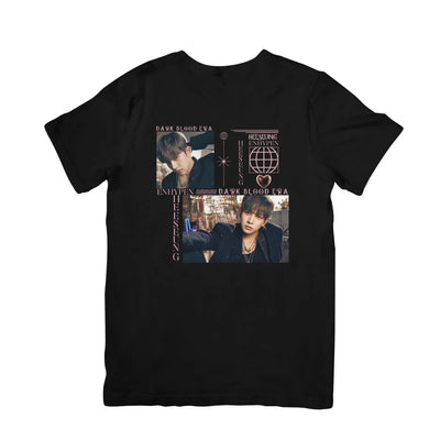 Camiseta Básica Enhypen Heeseung Dark Blood Era - preto