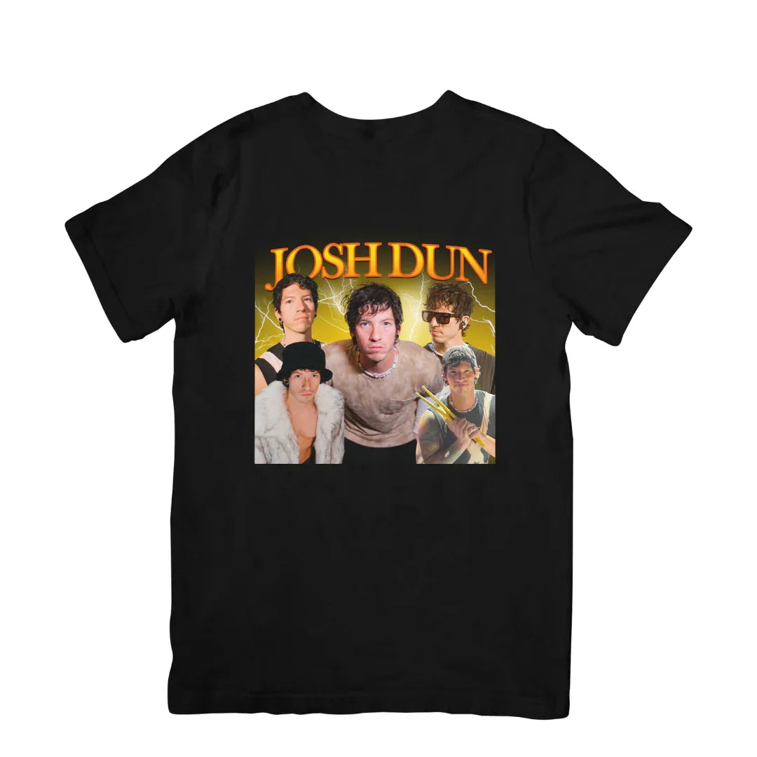 Camiseta Básica Twenty One Pilots Josh Dun Collab Preto