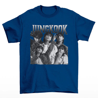 Camiseta Básica BTS Jungkook-AZUL MARINHO
