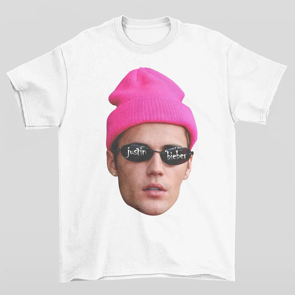 Camiseta Básica Justin Bieber Mood Branco