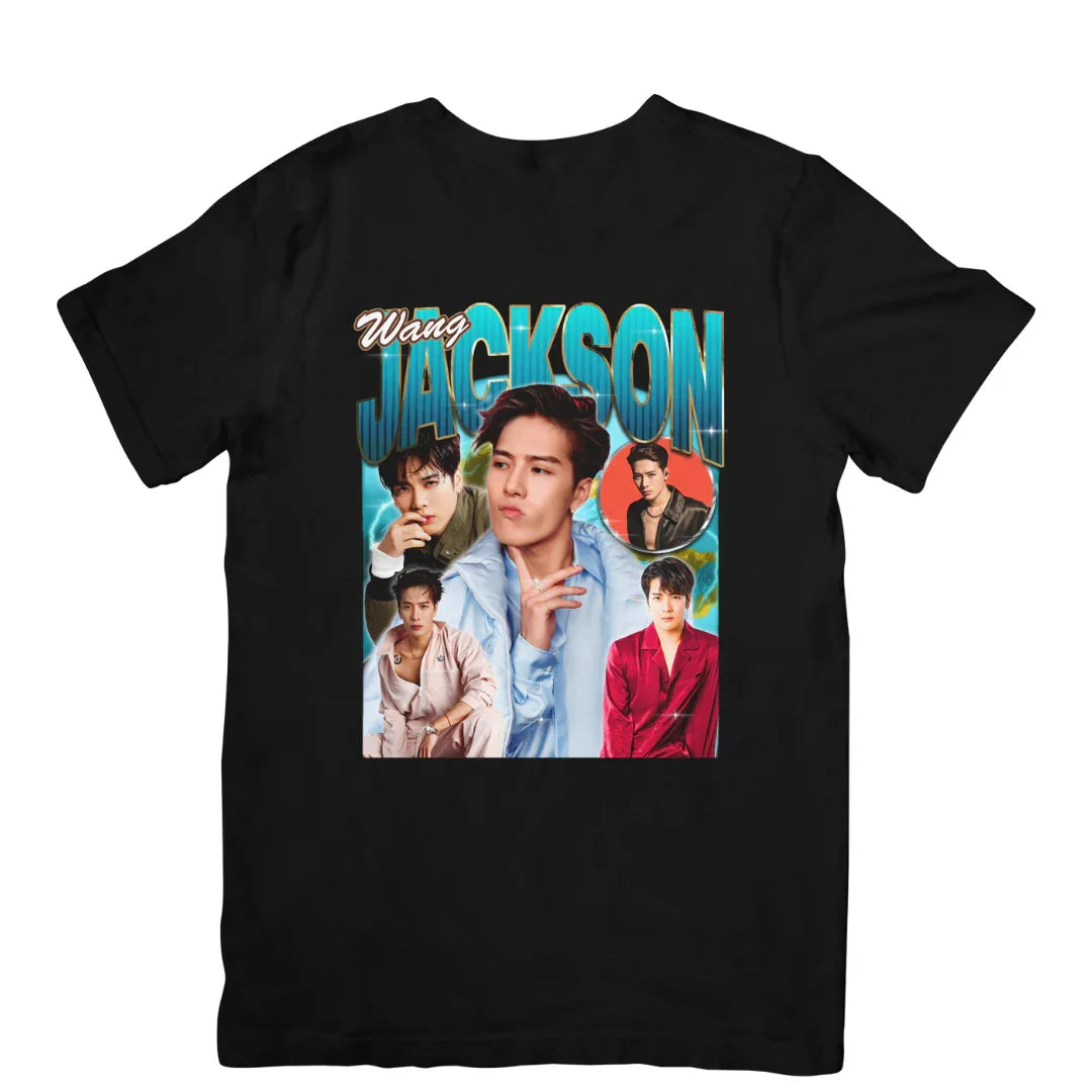 Camiseta Básica GOT7 Jackson Wang - preto