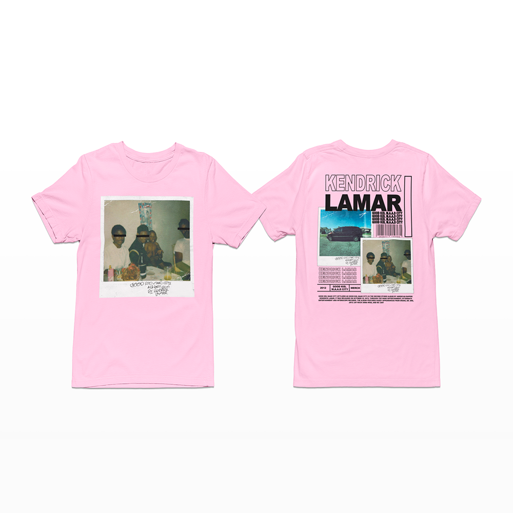 Camiseta Básica Kendrick Lamar Good Kid Rosa bebê 
