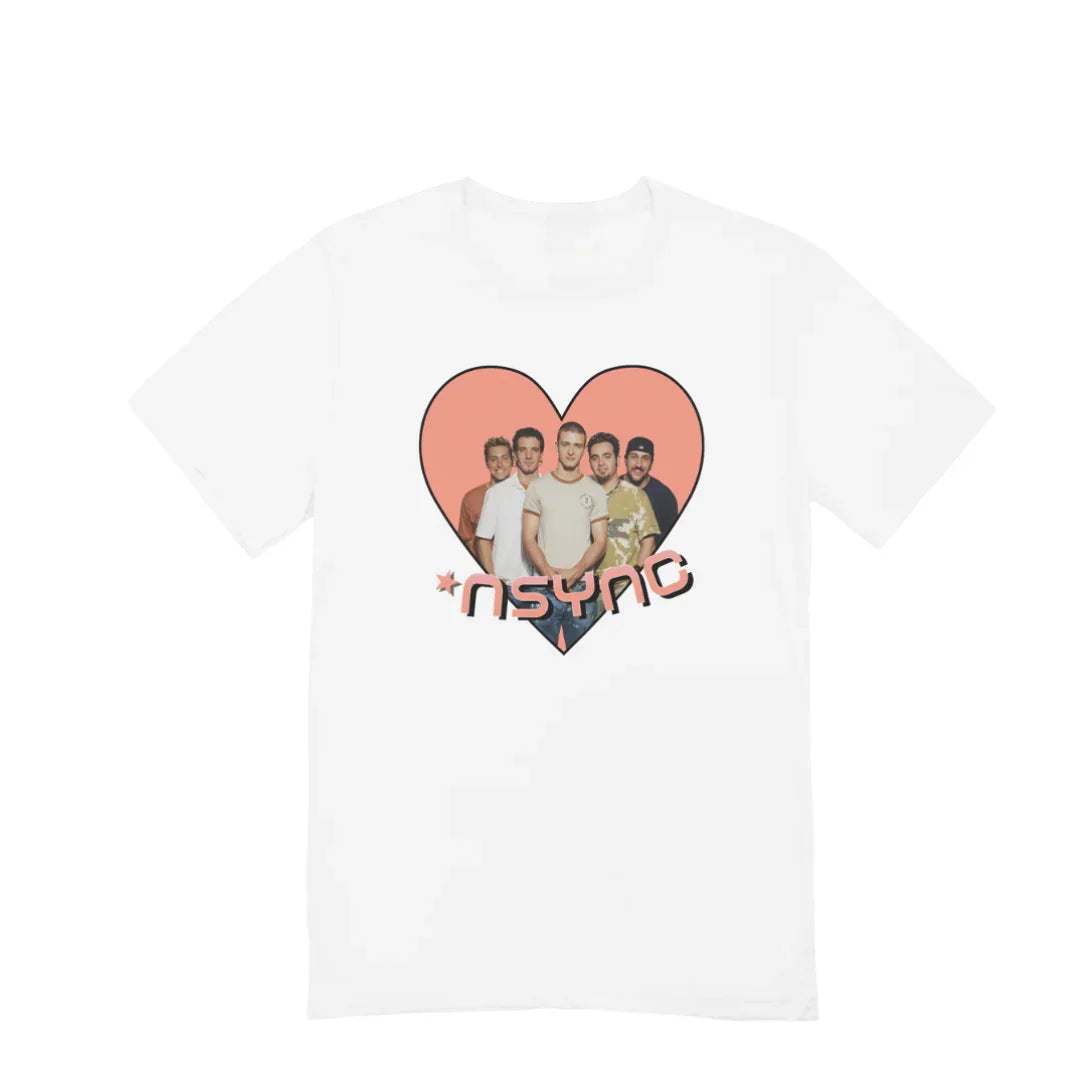 Camiseta Básica Nsync Love Boyband-BRANCO