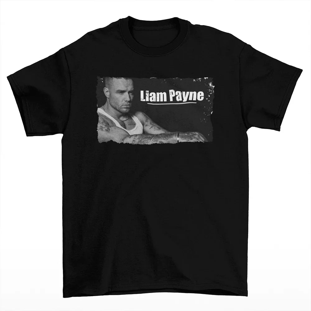 Camiseta Básica Liam Payne Photo Preto