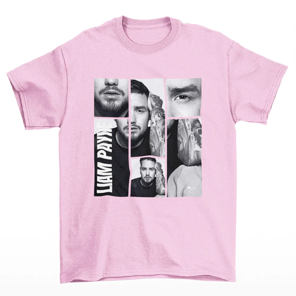 Camiseta Básica Liam Payne Collab Rosa Bebê 