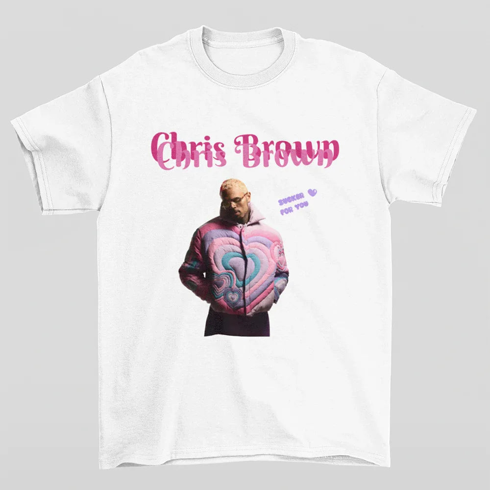 Camiseta Básica Chris Brown Sucker For You