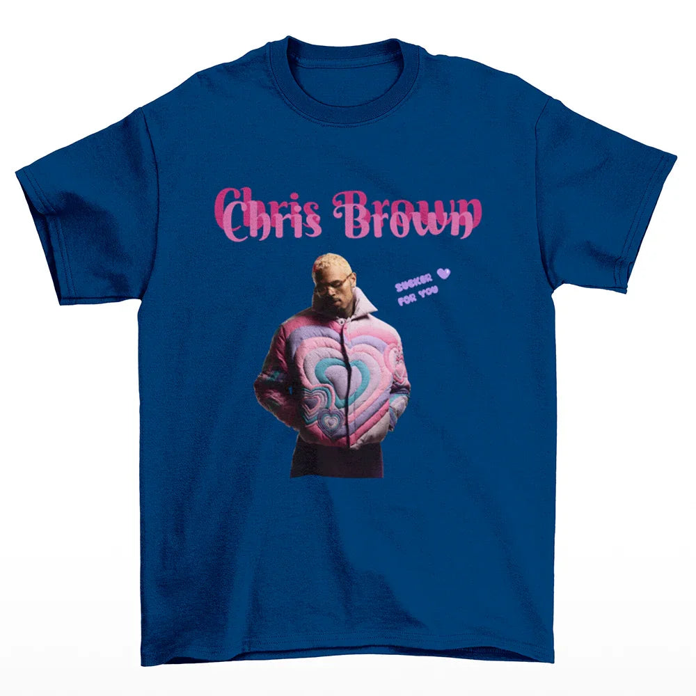 Camiseta Básica Chris Brown Sucker For You