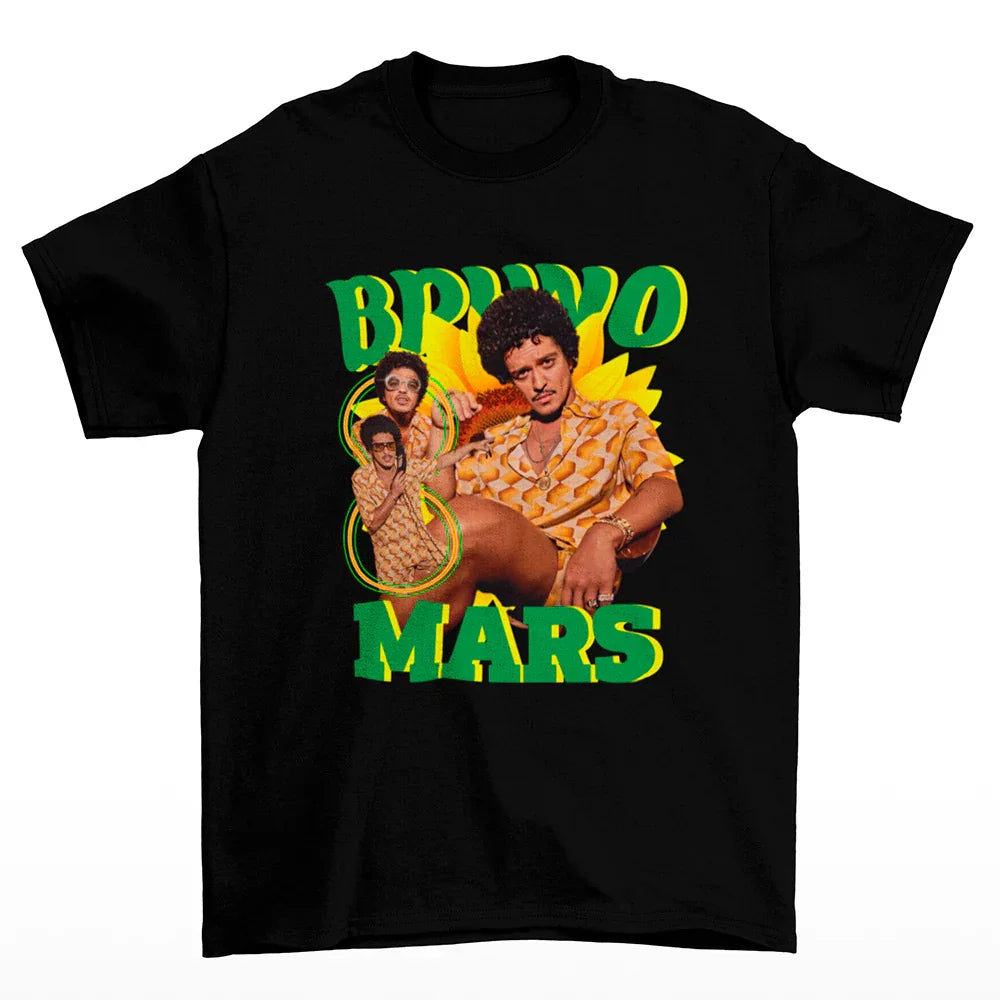 Camiseta Básica Bruno Mars Summer Vintage Vibes