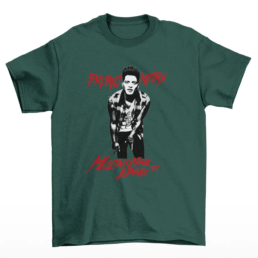 Camiseta Básica Bruno Mars Moonshine Jungle Tour