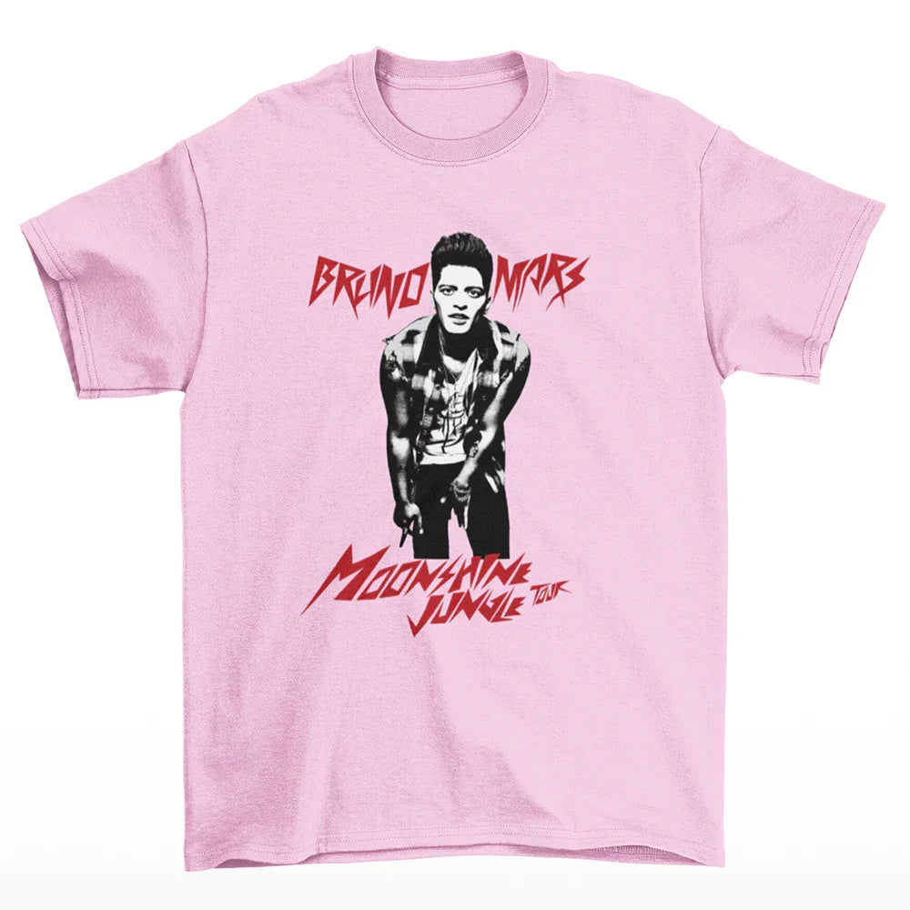Camiseta Básica Bruno Mars Moonshine Jungle Tour