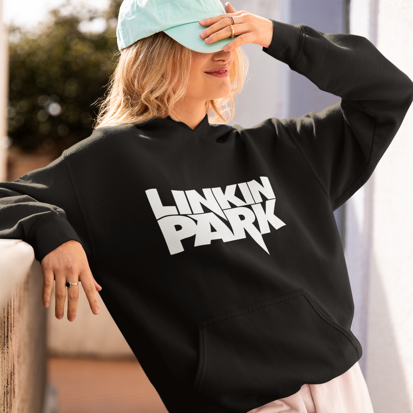 Moletom Canguru Linkin Park Logo - preto