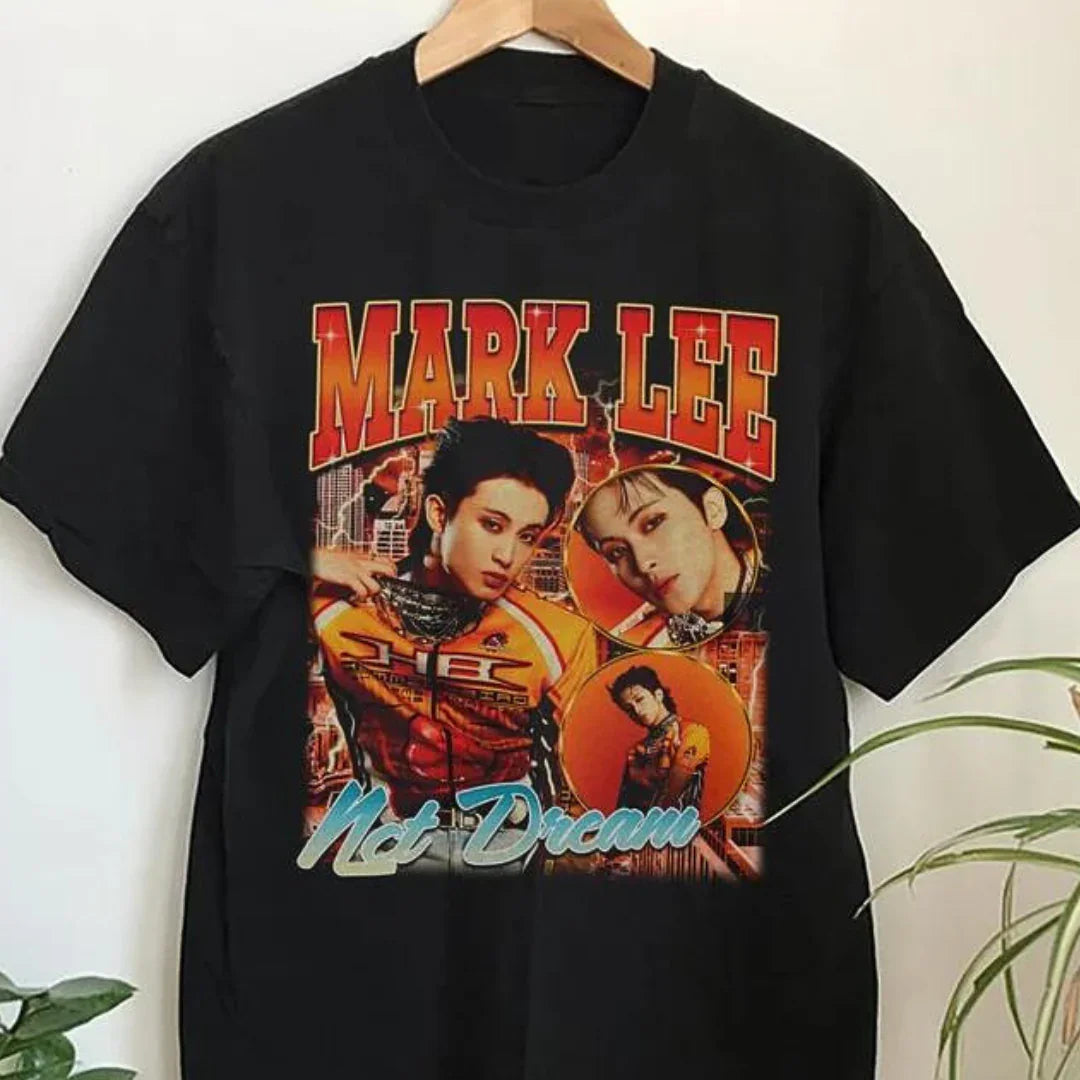 Camiseta Básica NCT Dream Mark Lee - preto