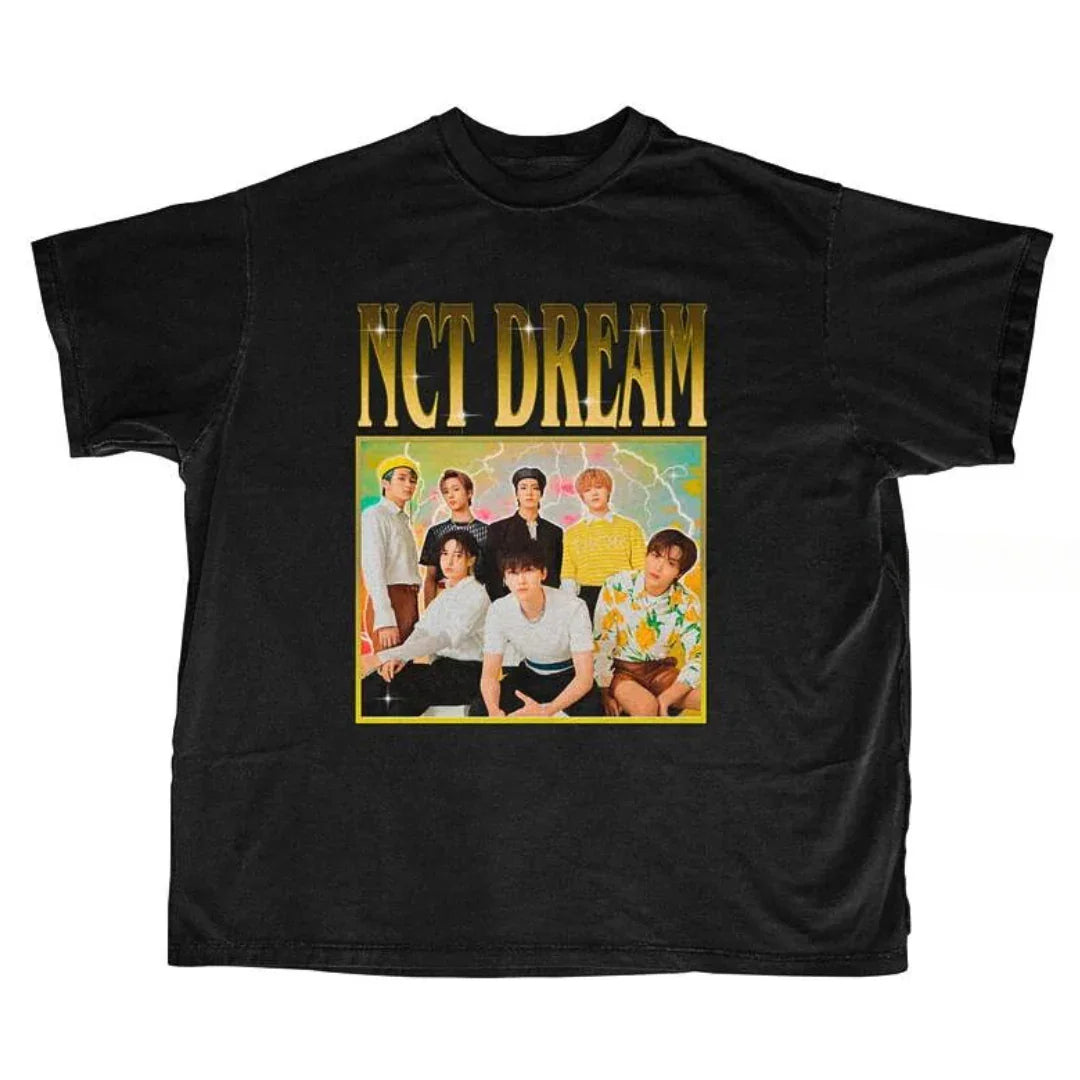 Camiseta Básica NCT Dream Retro - preto