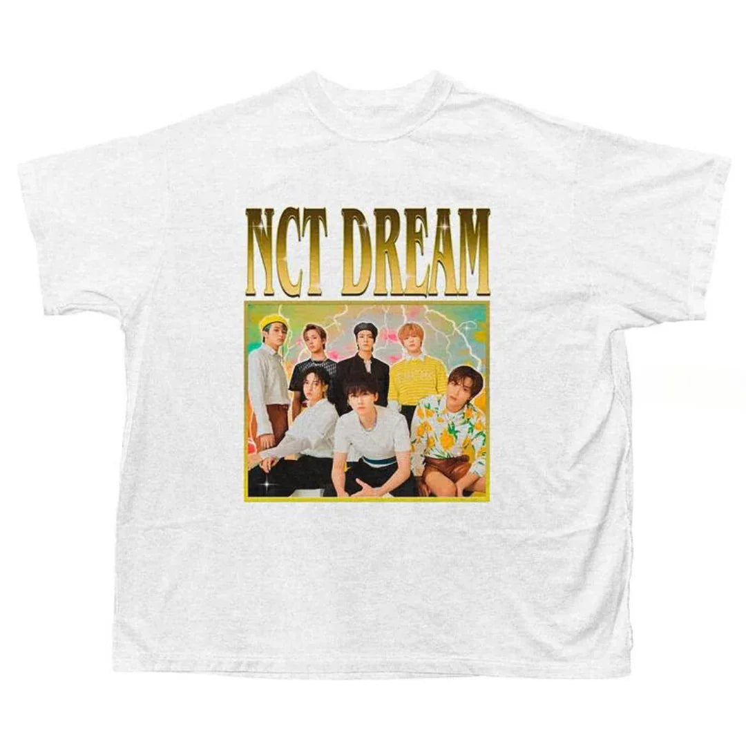 Camiseta Básica NCT Dream Retro - branco