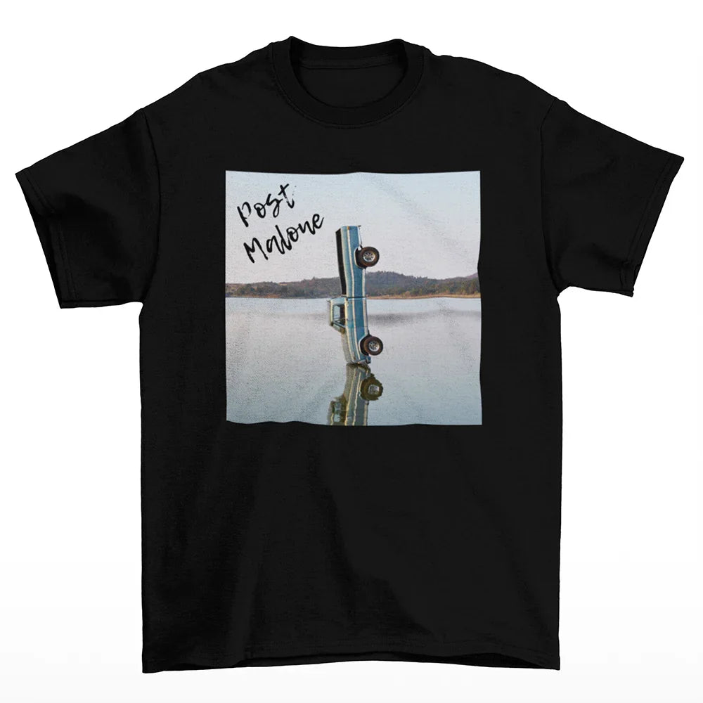 Camiseta Básica Post Malone New Album Car- preto