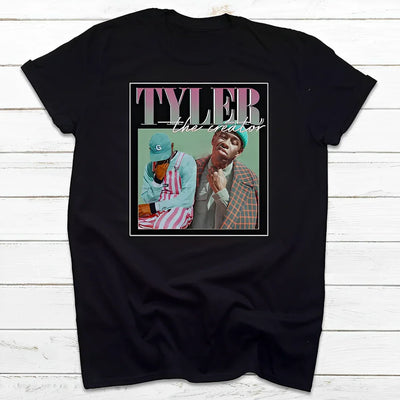 Camiseta Básica Tyler The Creator Rap Singer-PRETO