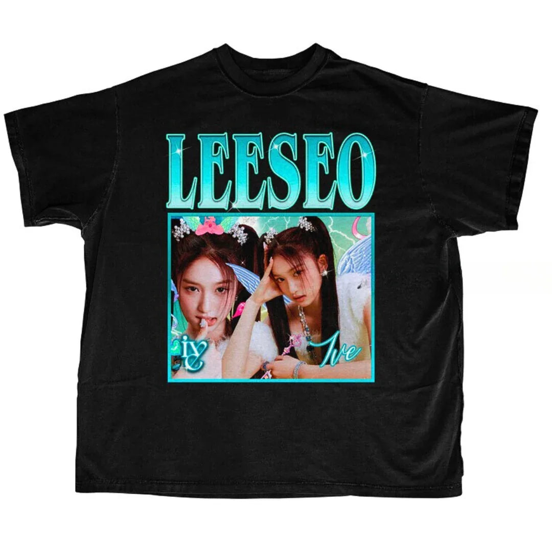 Camiseta Básica Ive Leeseo Graphic - preto