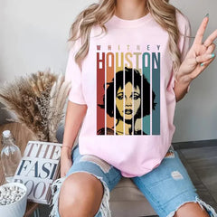 Camiseta Básica Whitney Houston Retro Vintage