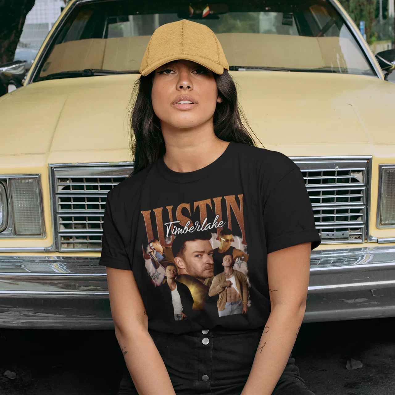 Camiseta Básica Justin Timberlake Sexy Back - Preto