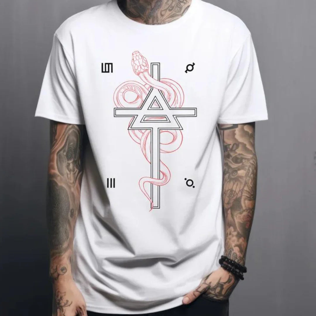 Camiseta Básica 30 Seconds To Mars Snake Triad