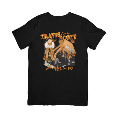 Camiseta Básica Travis Scott Rap Preto
