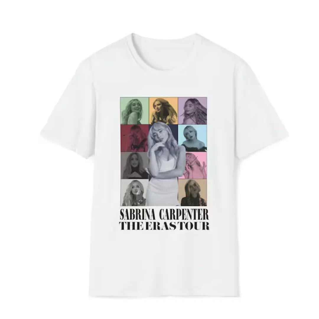 Camiseta Básica Sabrina Carpenter The Eras Tour Branco
