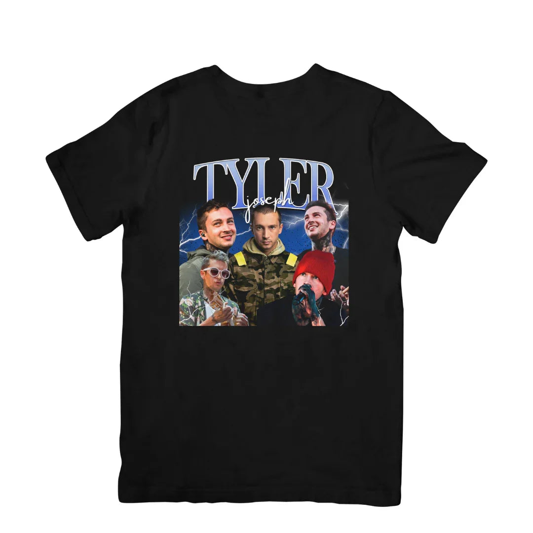 Camiseta Básica Twenty One Pilots T.J. Collab Preto