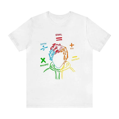 Camiseta Básica Ed Sheeran The Math Tour Branco
