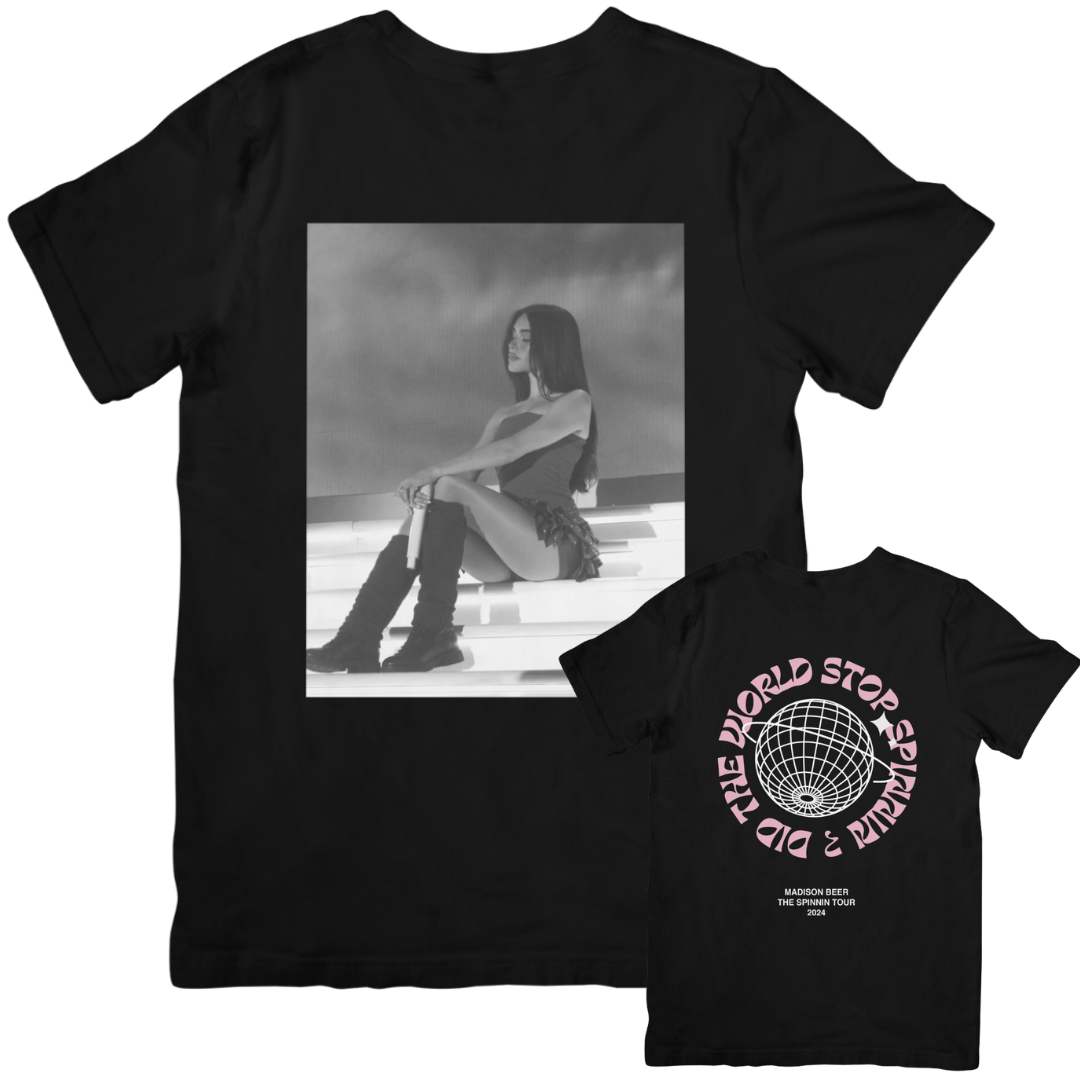 Camiseta Básica Madison Beer The Spinnin Tour Preto
