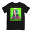 Camiseta Básica Billie Eilish Demon Cartoon - Preto