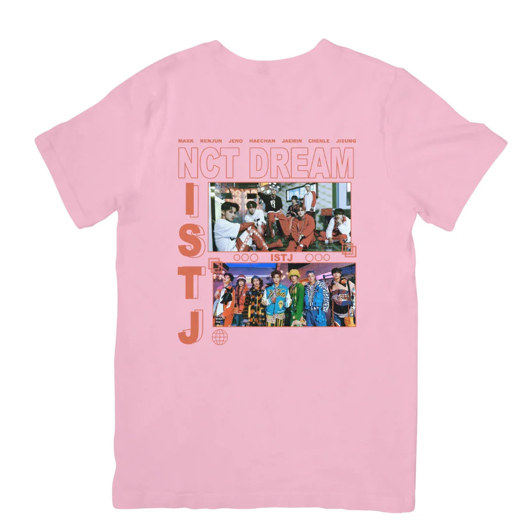 Camiseta Básica NCT Dream TDS - rosa bebê
