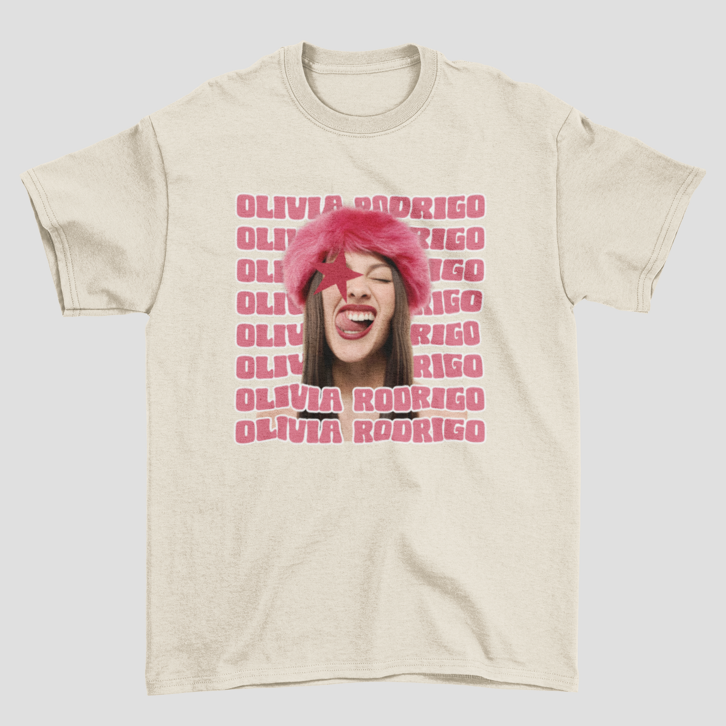 Camiseta Básica Olivia Rodrigo Pink Mood