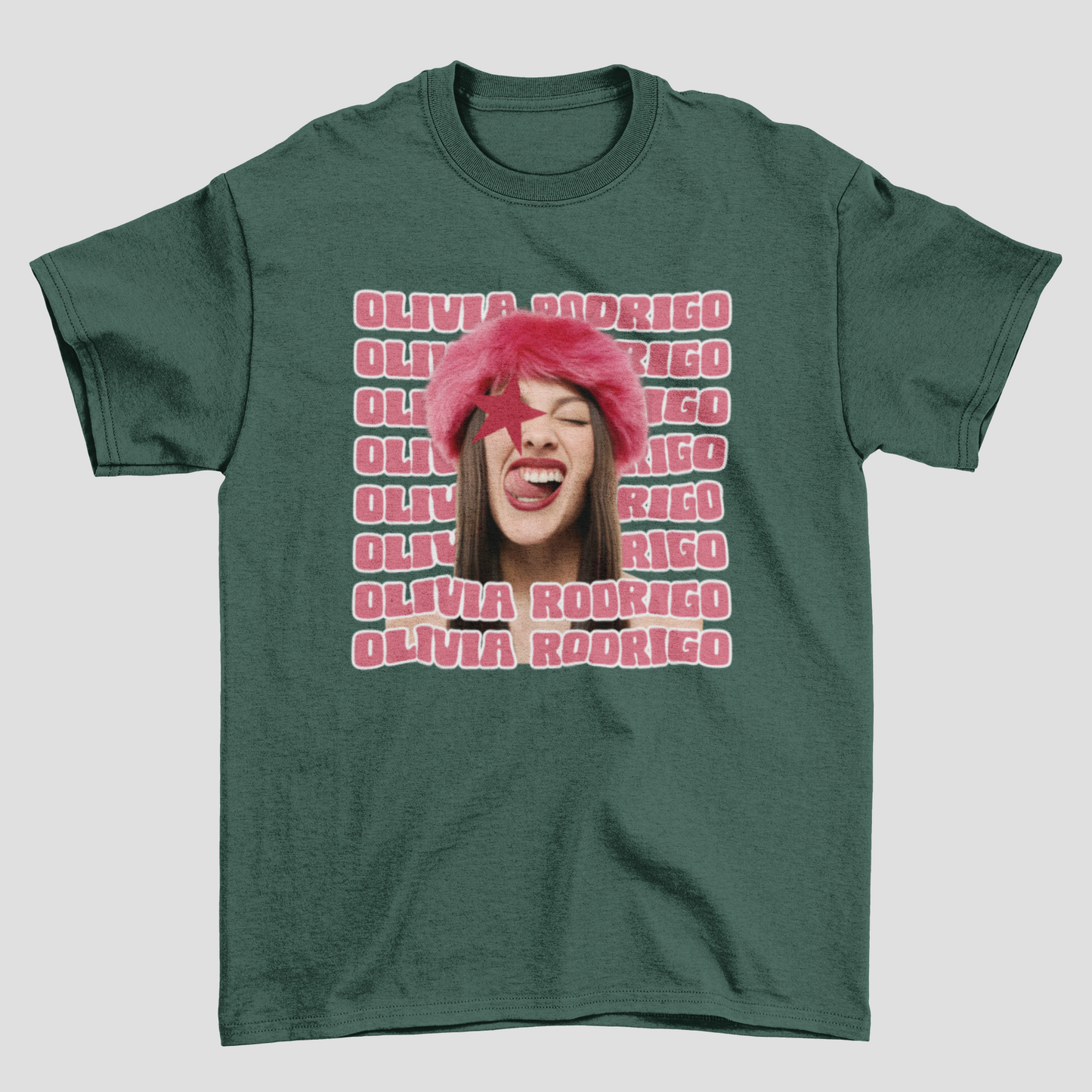 Camiseta Básica Olivia Rodrigo Pink Mood